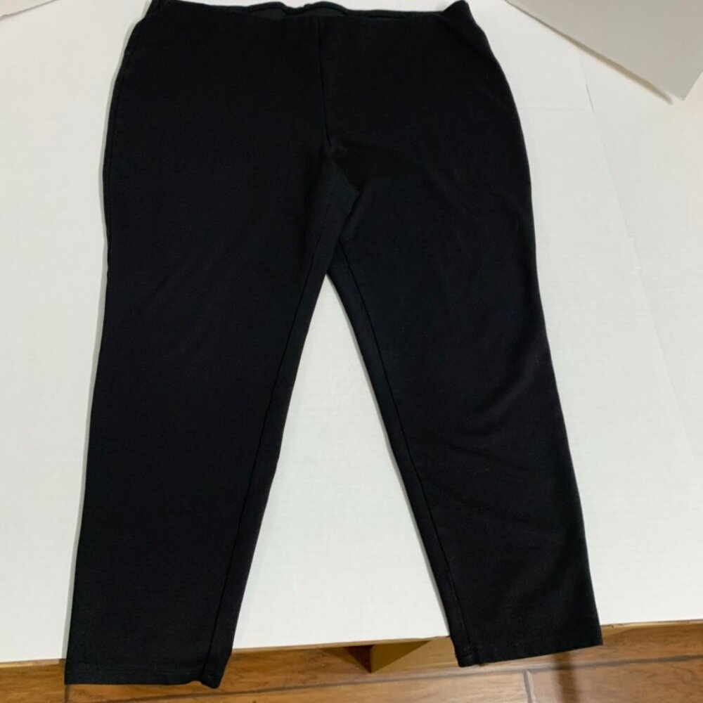 Chico's Womens Size 3 (XL) Black Leggings Ankle